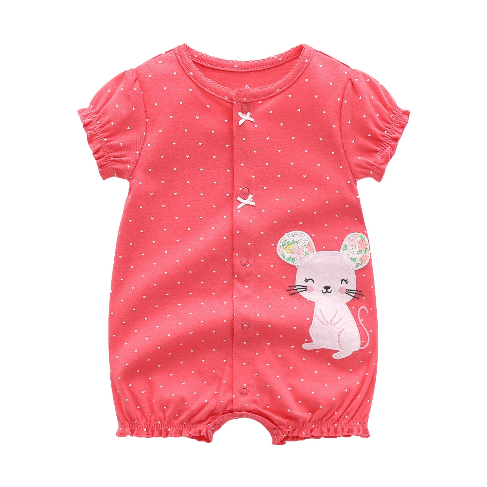 Barboteuse en coton bébé fille, Papouf Et Poupette, Pyjama bébé